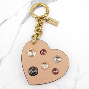 Coach Embellished Heart Bag Charm